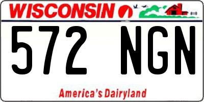 WI license plate 572NGN