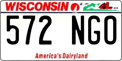 WI license plate 572NGO