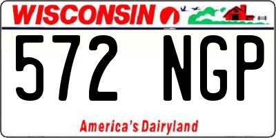 WI license plate 572NGP