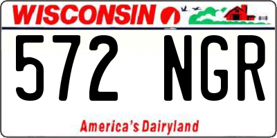 WI license plate 572NGR