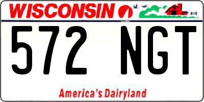 WI license plate 572NGT