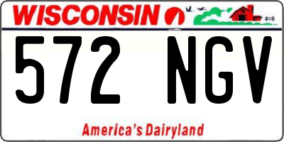 WI license plate 572NGV