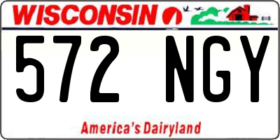 WI license plate 572NGY