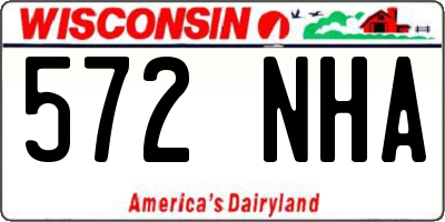 WI license plate 572NHA