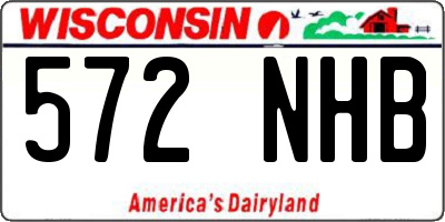 WI license plate 572NHB