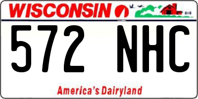 WI license plate 572NHC