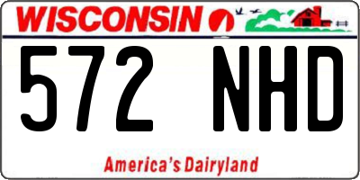 WI license plate 572NHD