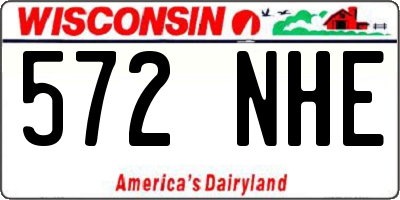 WI license plate 572NHE