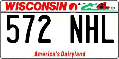 WI license plate 572NHL