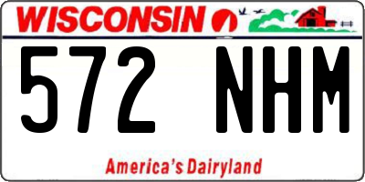 WI license plate 572NHM