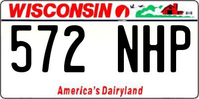 WI license plate 572NHP