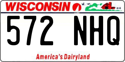 WI license plate 572NHQ