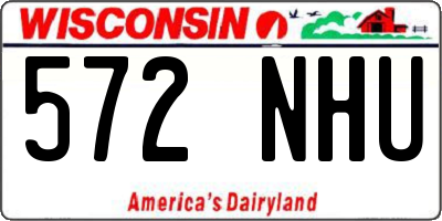 WI license plate 572NHU
