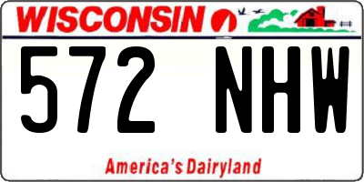 WI license plate 572NHW