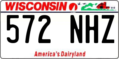 WI license plate 572NHZ