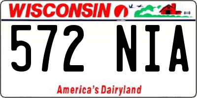 WI license plate 572NIA