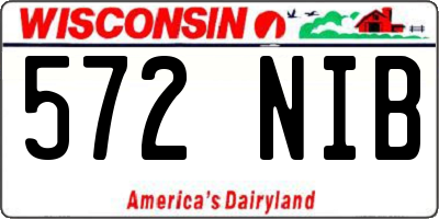 WI license plate 572NIB