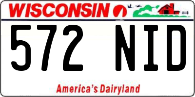 WI license plate 572NID