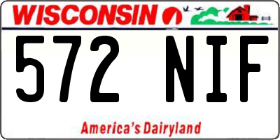 WI license plate 572NIF