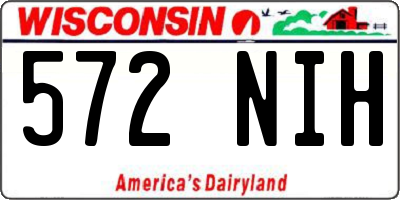 WI license plate 572NIH