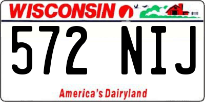 WI license plate 572NIJ