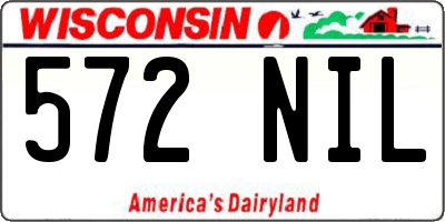 WI license plate 572NIL