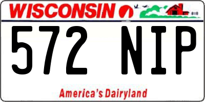 WI license plate 572NIP