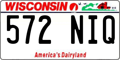WI license plate 572NIQ