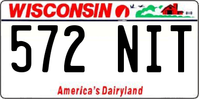 WI license plate 572NIT