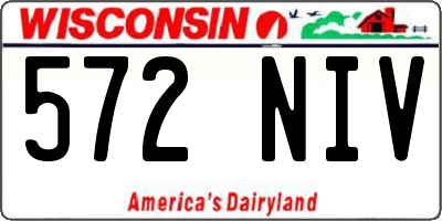 WI license plate 572NIV