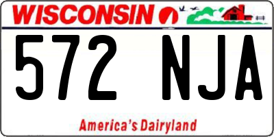 WI license plate 572NJA