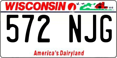 WI license plate 572NJG