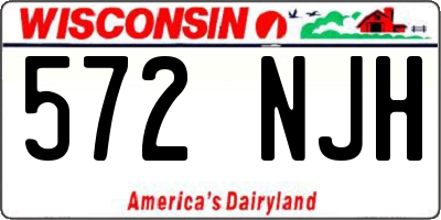 WI license plate 572NJH