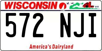 WI license plate 572NJI