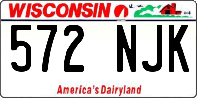 WI license plate 572NJK