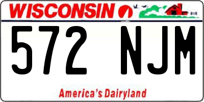 WI license plate 572NJM
