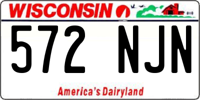 WI license plate 572NJN