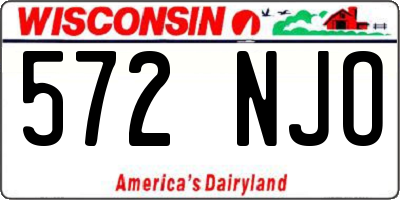 WI license plate 572NJO