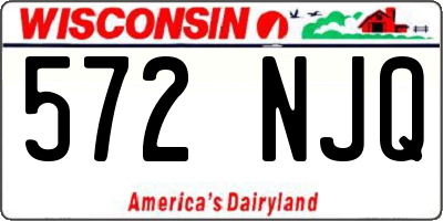 WI license plate 572NJQ
