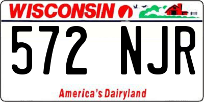 WI license plate 572NJR