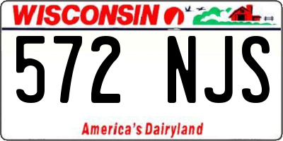 WI license plate 572NJS