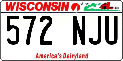 WI license plate 572NJU