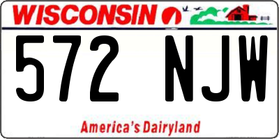 WI license plate 572NJW
