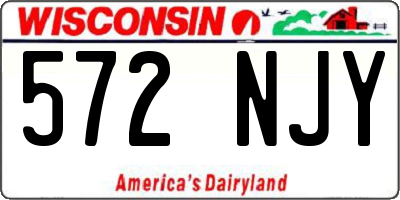 WI license plate 572NJY