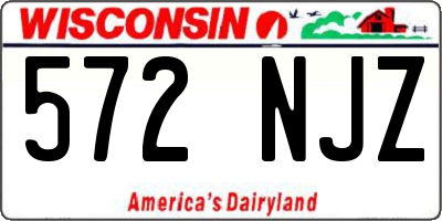 WI license plate 572NJZ