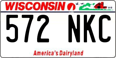 WI license plate 572NKC