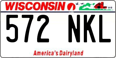WI license plate 572NKL