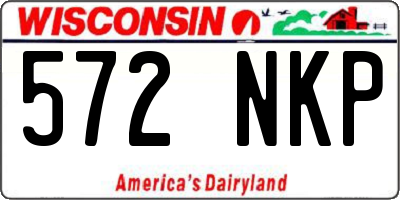 WI license plate 572NKP