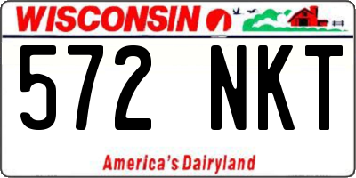 WI license plate 572NKT