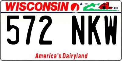 WI license plate 572NKW